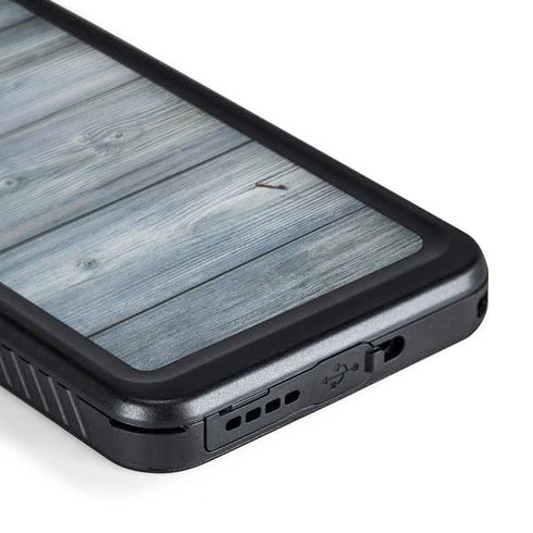 Weathered Blue Wood Galaxy S24 Plus Waterproof Case