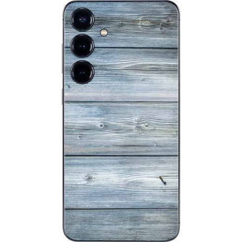 Weathered Blue Wood Galaxy S25 Skin