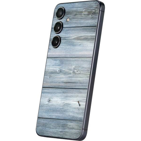 Weathered Blue Wood Galaxy S25 Skin