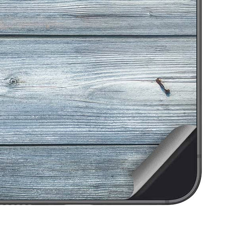 Weathered Blue Wood Galaxy S25 Skin