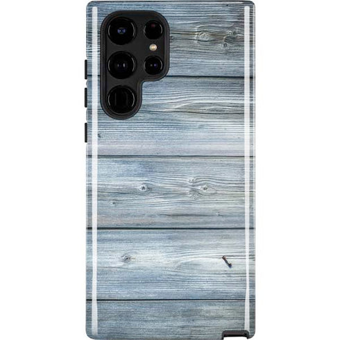 Weathered Blue Wood Galaxy S25 Ultra Impact Case