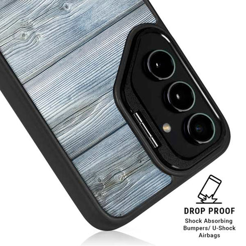 Weathered Blue Wood Galaxy S25 Ultra Kickstand Case