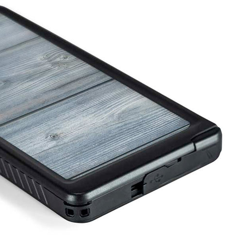 Weathered Blue Wood Galaxy S24 Ultra Waterproof Case