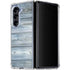 Weathered Blue Wood Galaxy Z Fold5 5G Clear Case