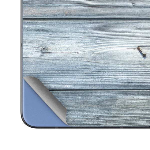 Weathered Blue Wood Galaxy Z Fold5 5G Skin