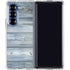 Weathered Blue Wood Galaxy Z Fold6 Clear Case