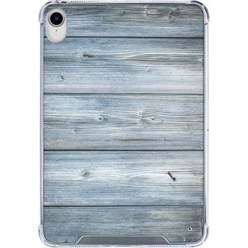 Weathered Blue Wood iPad 11th Gen (2025) Clear Case