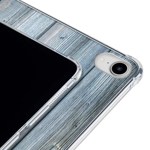 Weathered Blue Wood iPad 11th Gen (2025) Clear Case