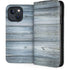 Weathered Blue Wood iPhone 14 Folio Case
