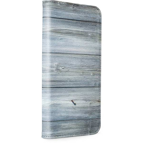 Weathered Blue Wood iPhone 14 Folio Case