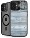 Weathered Blue Wood iPhone 16 Kickstand Case