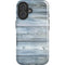 Weathered Blue Wood iPhone 16 Magsafe Impact Case