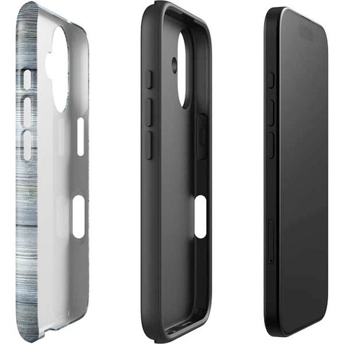 Weathered Blue Wood iPhone 16 Plus Impact Case