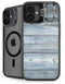 Weathered Blue Wood iPhone 16 Plus Kickstand Case
