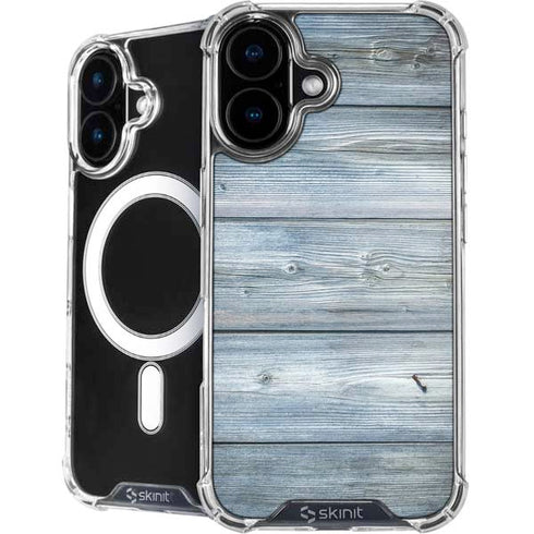 Weathered Blue Wood iPhone 16 Plus MagSafe Case