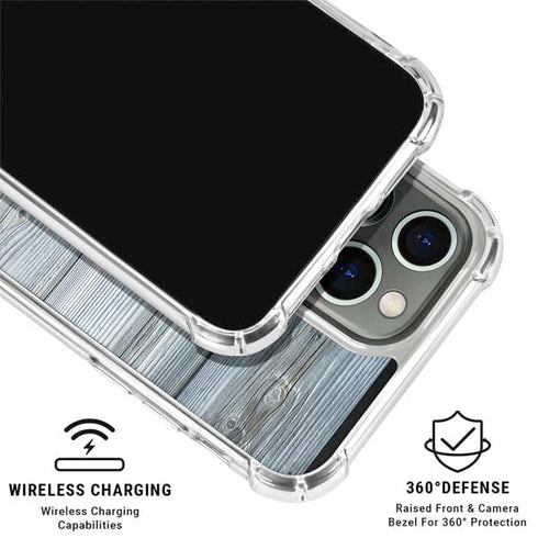 Weathered Blue Wood iPhone 16 Pro Max Clear Case