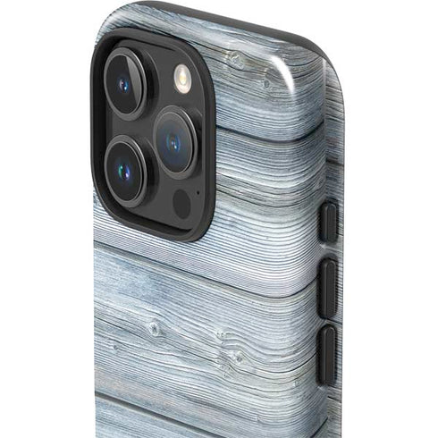 Weathered Blue Wood iPhone 16 Pro Max Impact Case