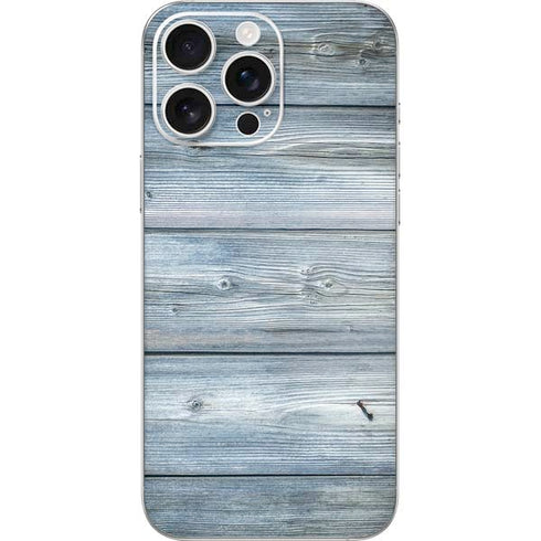 Weathered Blue Wood iPhone 16 Pro Max Skin