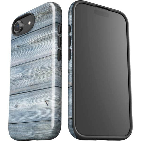 Weathered Blue Wood iPhone 16e Impact Case
