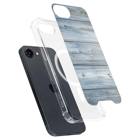 Weathered Blue Wood iPhone 16e MagSafe Case