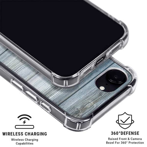 Weathered Blue Wood iPhone 16e MagSafe Case