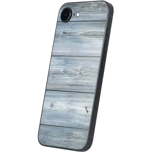Weathered Blue Wood iPhone 16e Skin