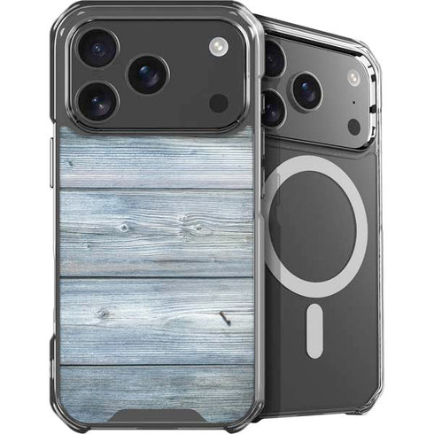 Weathered Blue Wood iPhone 18 Pro MagSafe Case