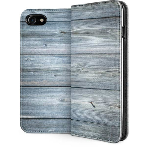 Weathered Blue Wood iPhone Cases