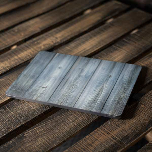 Weathered Blue Wood Apple MacBook Air Skin