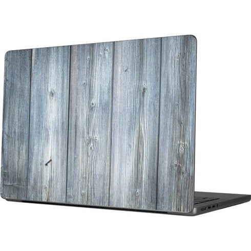Weathered Blue Wood Apple MacBook Pro 14-inch Skin