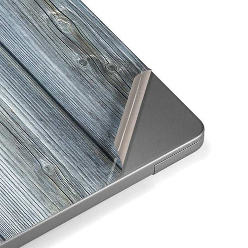 Weathered Blue Wood Apple MacBook Pro 14-inch Skin