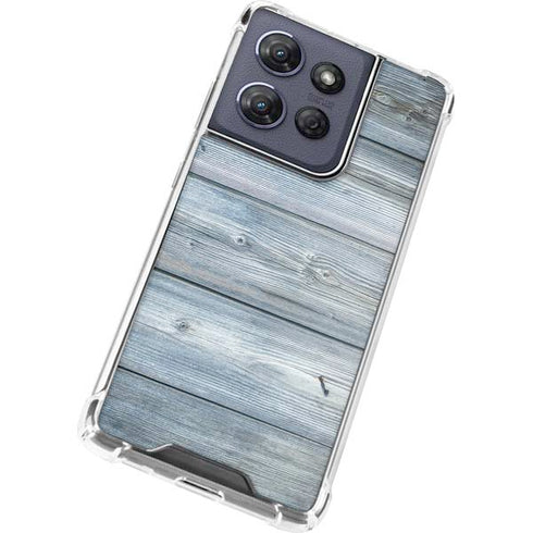 Weathered Blue Wood Moto G 5G (2025) Clear Case