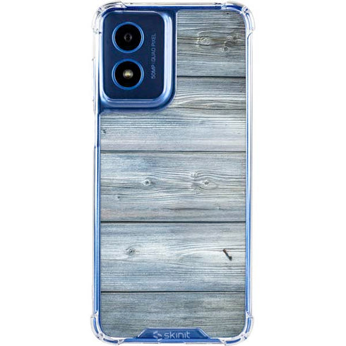 Weathered Blue Wood Moto G 5G (2024) Clear Case