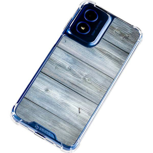 Weathered Blue Wood Moto G 5G (2024) Clear Case