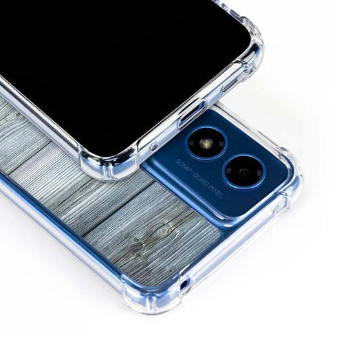 Weathered Blue Wood Moto G 5G (2024) Clear Case