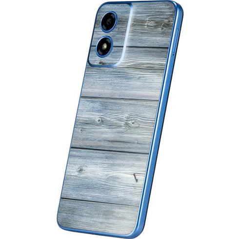 Weathered Blue Wood Moto G Play 4G (2024) Skin