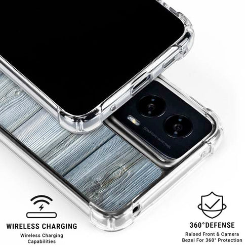 Weathered Blue Wood Moto G Power 5G (2024) Clear Case