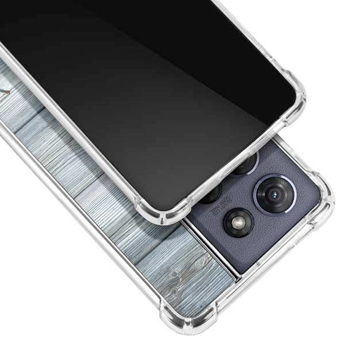 Weathered Blue Wood Moto G Stylus 5G (2025) Clear Case