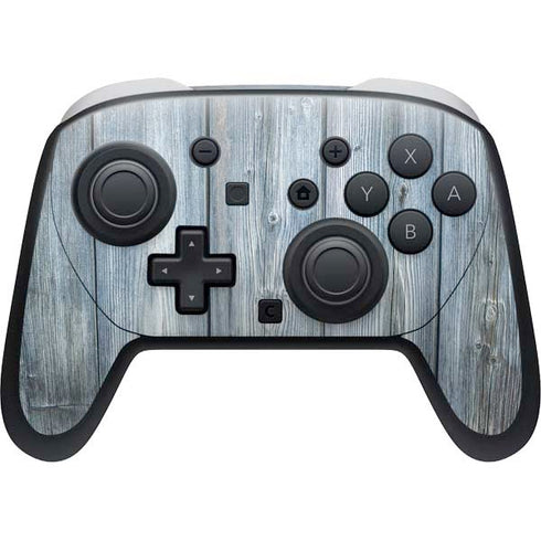 Weathered Blue Wood Nintendo Skins