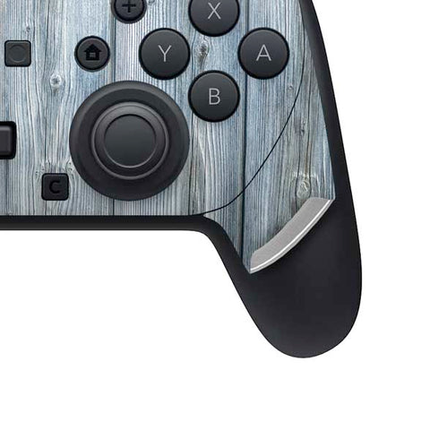 Weathered Blue Wood Nintendo Switch 2 (2025) Pro Controller Skin