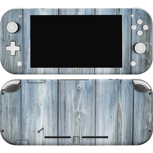 Weathered Blue Wood Nintendo Skins