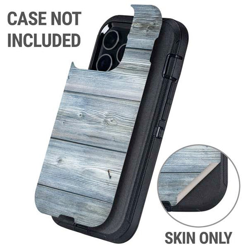 Weathered Blue Wood Otterbox Defender iPhone Skin