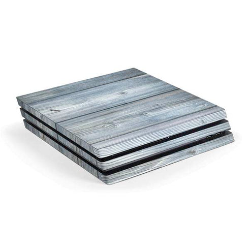 Weathered Blue Wood PlayStation PS4 Skins