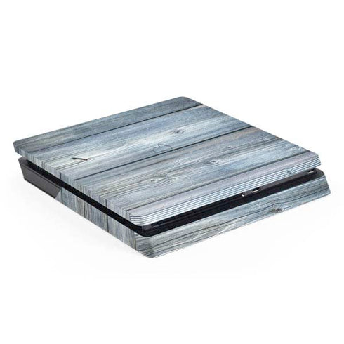 Weathered Blue Wood PlayStation PS4 Skins