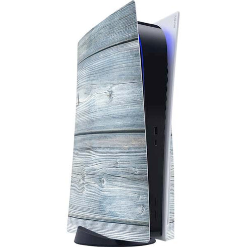 Weathered Blue Wood PlayStation PS5 Skins
