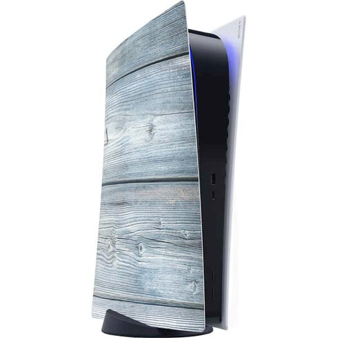 Weathered Blue Wood PlayStation PS5 Skins