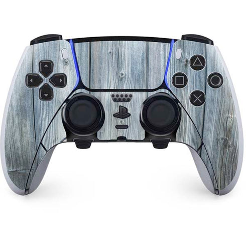 Weathered Blue Wood PS5 DualSense Edge Pro Controller Skin