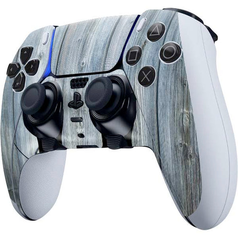 Weathered Blue Wood PS5 DualSense Edge Pro Controller Skin