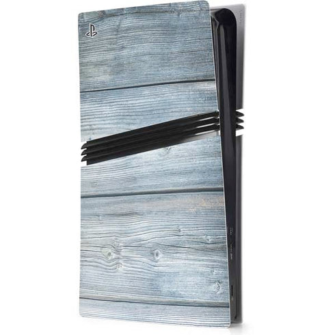 Weathered Blue Wood PS5 Pro Console Skin