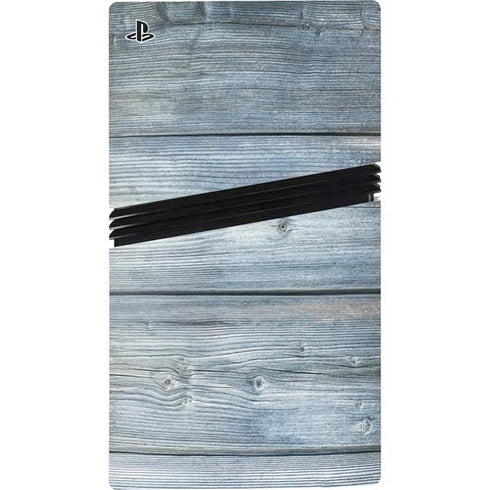 Weathered Blue Wood PS5 Pro Disk Console Skin